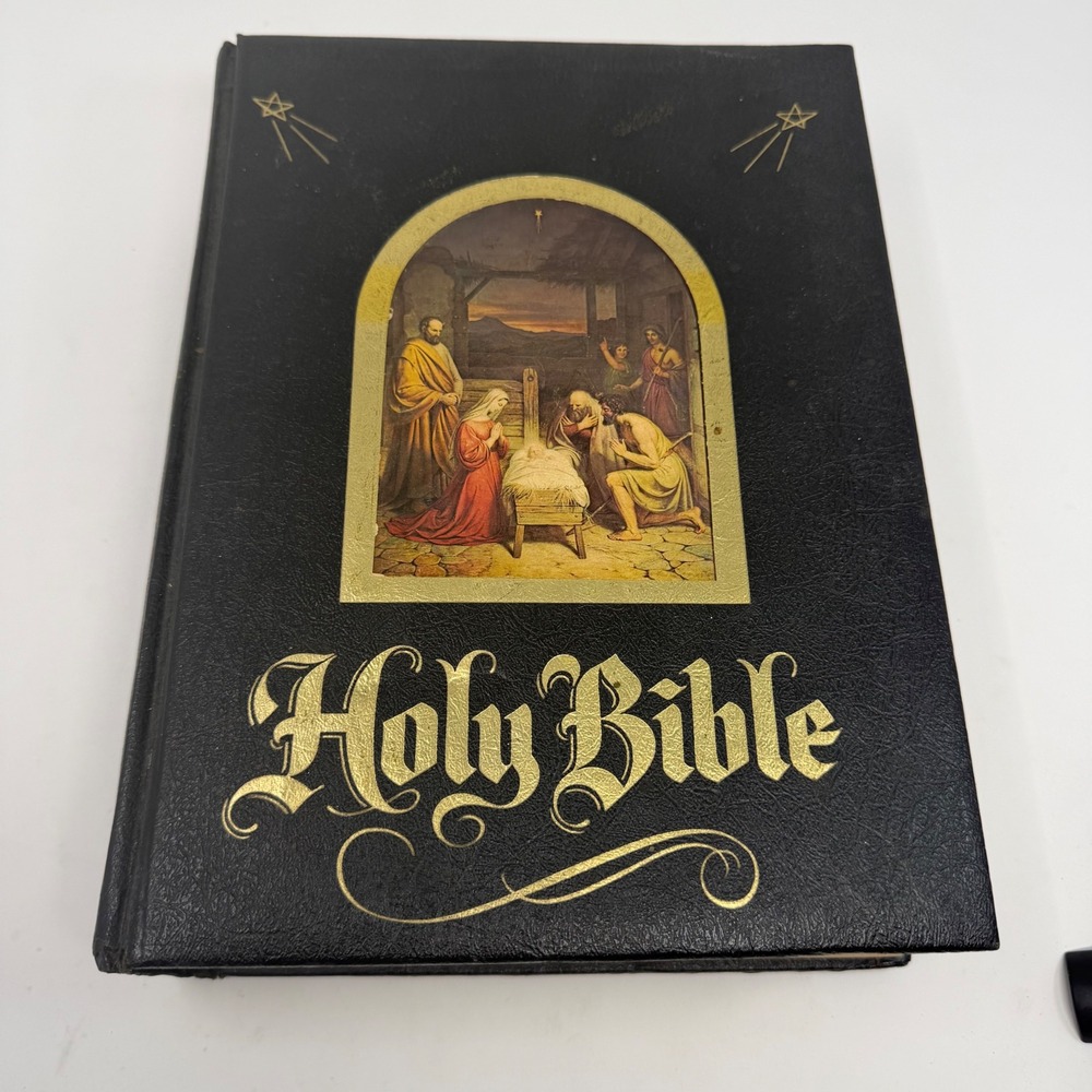 Vintage Holy Bible King James Version Crusade Analytical Edition Black Gold KJV